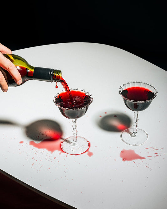 AUDREY CHAMPAGNE & WINE GLASS
