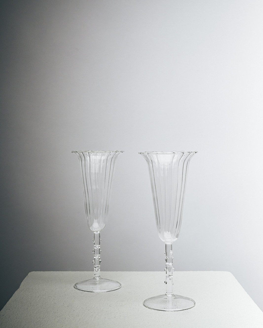 AUDREY CHAMPAGNE & WINE GLASS
