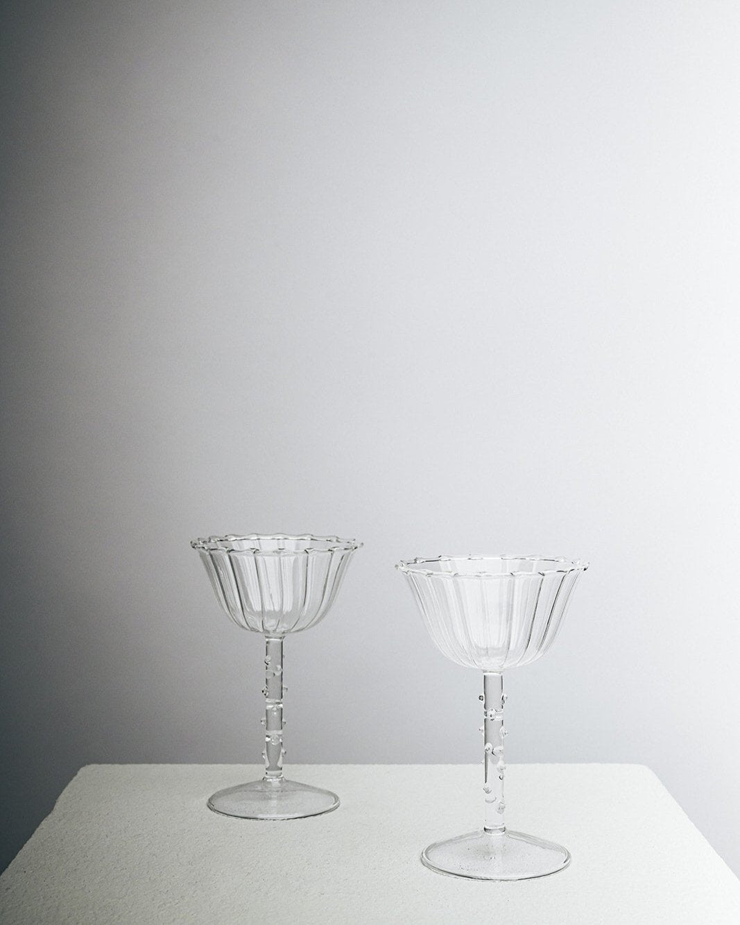 AUDREY CHAMPAGNE & WINE GLASS